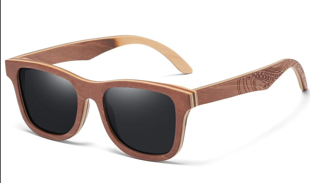 Men's Polarized Oval 'Kismet ' Wooden Sunglasses