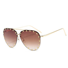 Women's Round 'Margarette' Metal Sunglasses