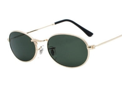 Men's Retro Oval 'Master Dirp ' Metal Sunglasses