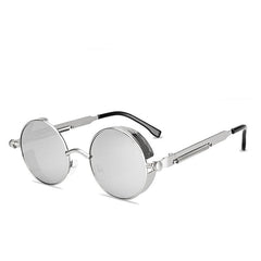 Men's Steampunk Round 'Gothic' Metal Sunglasses