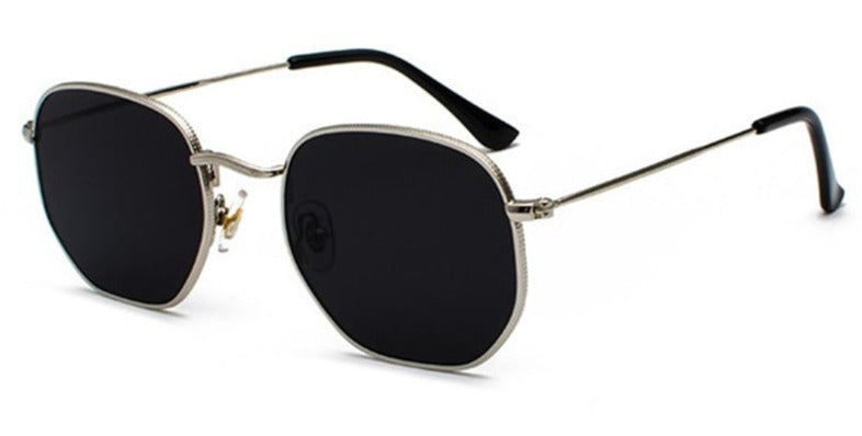 Women's Hexagon 'Fate ' Metal Sunglasses