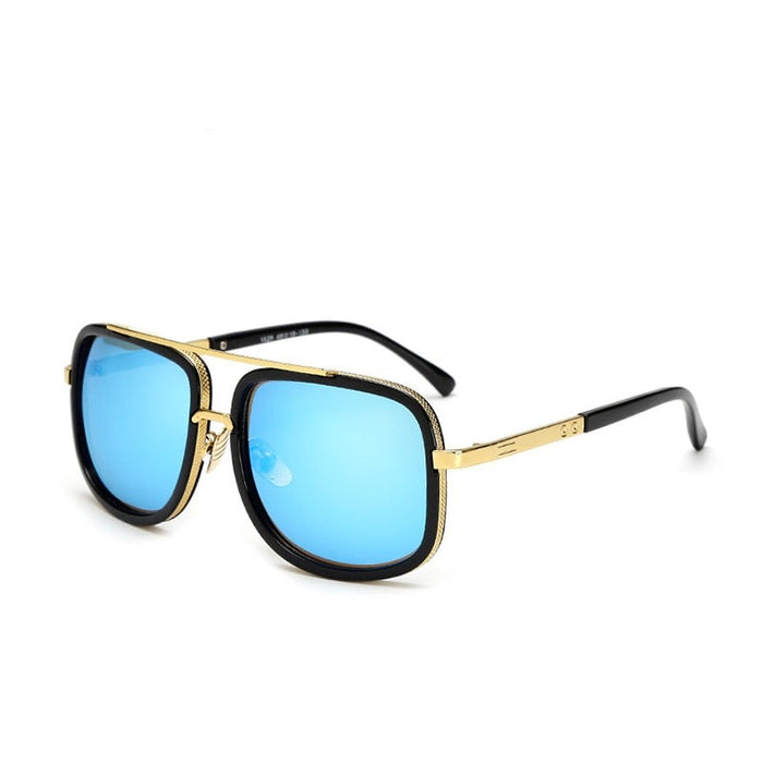 Men's Square 'Cool Lagoon' Metal Sunglasses