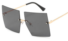 Women's Oversized Square 'Geisha' Plastic Sunglasses