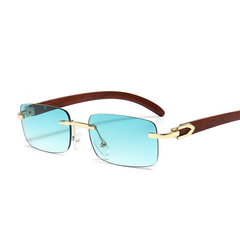 Women's Rimless 'Emsi' Wooden Sunglasses