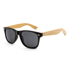 Men's Retro Square 'Sturdy' Wooden Sunglasses