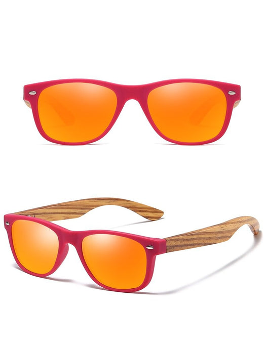 Women's Oval 'Blue Faith' Wooden Sunglasses