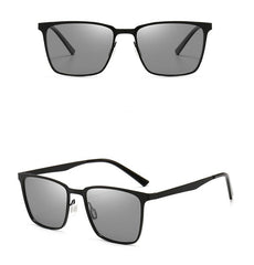 Men's Square Polarized 'Spoke Man ' Metal Sunglasses