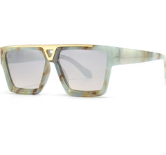 Unisex Square 'Crystal Clear' Plastic Sunglasses