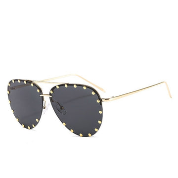 Women's Round 'Margarette' Metal Sunglasses