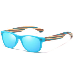 Women's Oval 'Blue Faith' Wooden Sunglasses