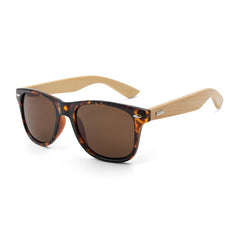 Men's Retro Square 'Sturdy' Wooden Sunglasses