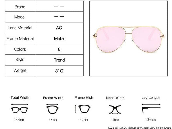 Women's Classic Vintage 'Clear View' Alloy Sunglasses