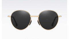 Unisex Folding Round 'The Stylish'  Metal Sunglasses