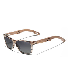 Men's Square 'Pure' Wooden Sunglasses