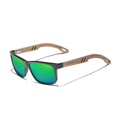 Men's Square 'Pure' Wooden Sunglasses