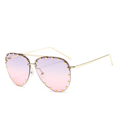 Women's Round 'Margarette' Metal Sunglasses