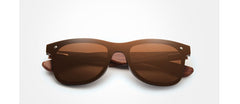 Unisex Vintage Square 'Beach Animal' Wooden Sunglasses