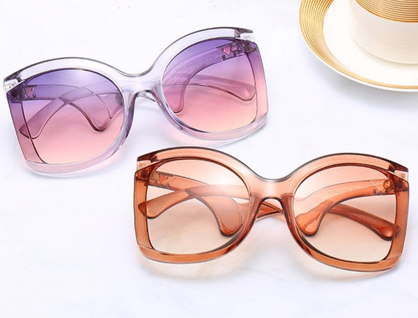 Women's Oversized Square 'Patty' Plastic Sunglasses