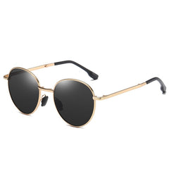 Unisex Folding Round 'The Stylish'  Metal Sunglasses