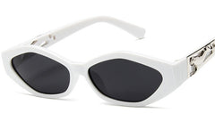 Women's Oval 'Chainse' Plastic Sunglasses