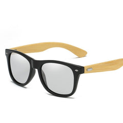 Men's Polarized Square 'Stream' Wooden Sunglasses