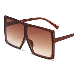 Women's Oversized 'Shield' Browline Sunglasses