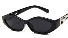 Women's Oval 'Chainse' Plastic Sunglasses