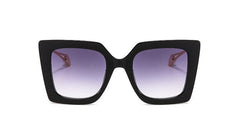 Women's Oversized Square 'Ocelot' Metal Sunglasses