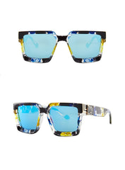 Men's Square 'Snazzy Shades' Plastic Sunglasses