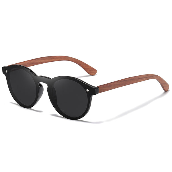 Unisex Retro Wood 'Hundred's' Sunglasses