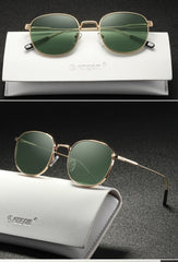 Women's Retro Round 'Darkest' Metal Sunglasses