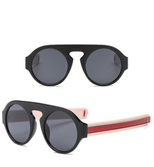 Men's Vintage Round 'Shark Eyes' Plastic  Sunglasses