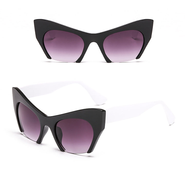 Women's Half Frame Cat Eye 'Appeals' Plastic Sunglasses