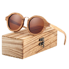 Women's Round 'Lycel' Wooden Sunglasses