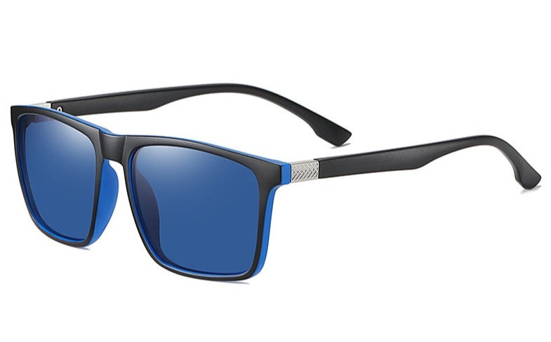 Men's Polarized Oval 'Ossian' Plastic Sunglasses