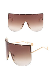 Women's Oversized 'Full Force' Rimless Square Sunglasses