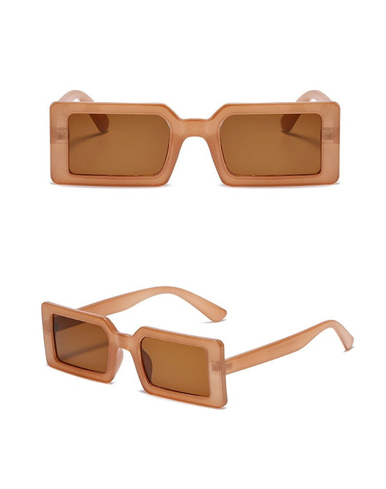 Women's Small Rectangular 'Laarni' Plastic Sunglasses