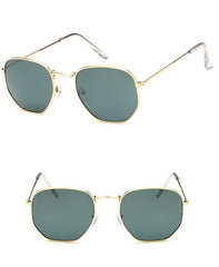 Women's Retro Square "Cool Hottie" Metal Sunglasses