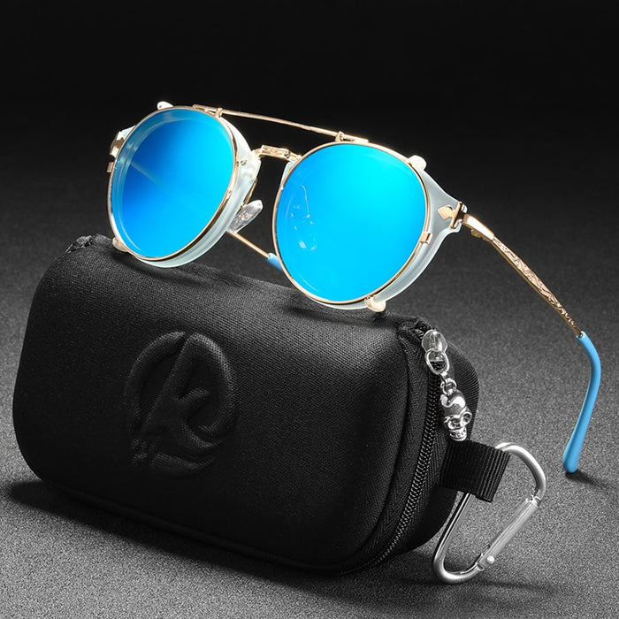 Unisex Retro Round 'Shades On Fleek' Metal Sunglasses