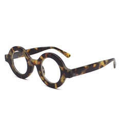 Women's Retro Small Round 'Leopard' Plastic  Sunglasses