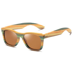 Men's Wooden Oval 'Lady Aisa' Polarized Bamboo Sunglasses