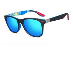 Men's Square "Red Tail" Retro Sunglasses