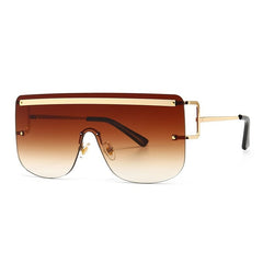 Women's Browline Rimless 'I See Through You' Alloy Sunglasses