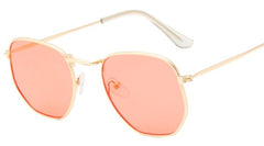 Women's Vintage Polygon 'Handlebar' Metal Sunglasses