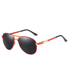 Men's Polarized Round 'Cherry' Metal Sunglasses