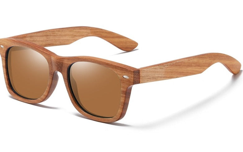 Men's Polarized Oval 'Darko' Wooden Sunglasses