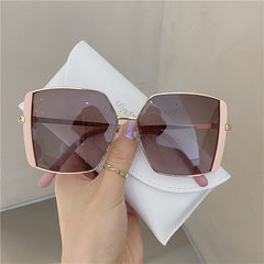 Women's Trendy Square 'Out of The Bleu' Metal Sunglasses