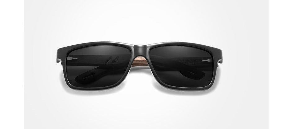 Men's Square 'Pure' Wooden Sunglasses