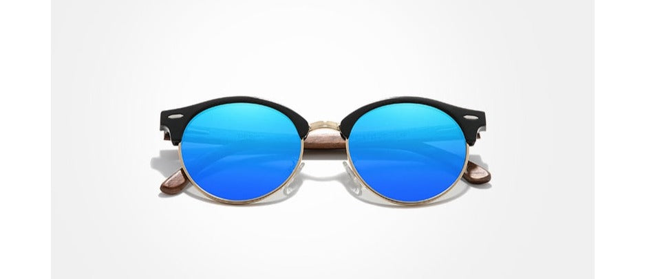 Women's Round 'Kacy' Wooden Sunglasses
