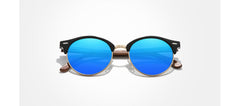 Unisex Round 'Forest' Wooden Sunglasses